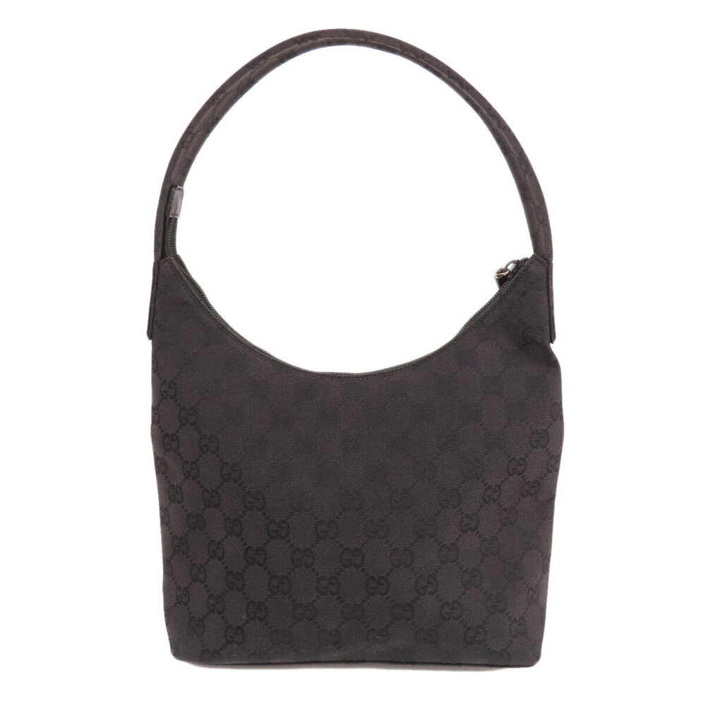 Gucci GG Hobo Bag Leather Canvas Black